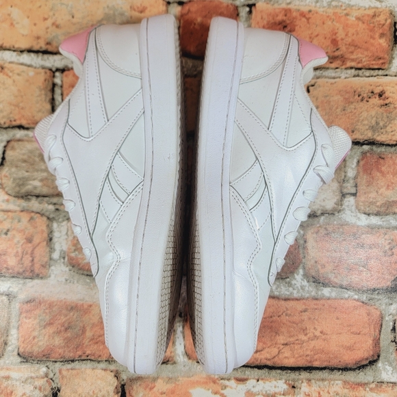 Reebok Court Advance Preal White/ Pink Sneakers Youth Size 7 - Picture 5 of 10